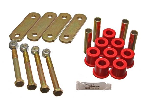 Energy Suspension - Energy Suspension Fd Heavy Duty Shackle Set - Red - 4.2136R
