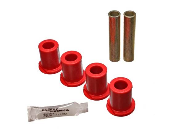 Energy Suspension - Energy Suspension 80-96 Ford Bronco / F150 / F250 / F350 Red Rear 4WD Frame Shackle Bushings Set - 4.2144R