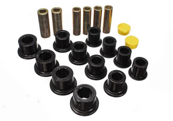 Energy Suspension - Energy Suspension 00-04 Ford Excursion 4WD / 99-04 F250/F350 4WD Black Front Leaf Spring Bushing Set - 4.2148G
