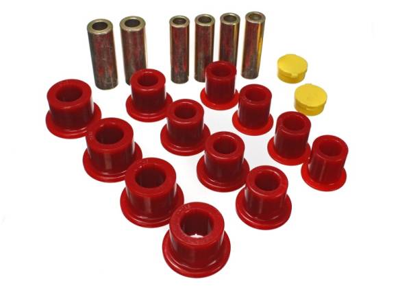 Energy Suspension - Energy Suspension 00-04 Ford Excursion 4WD / 99-04 F250/F350 4WD Red Front Leaf Spring Bushing Set - 4.2148R