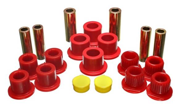 Energy Suspension - Energy Suspension Rear Leaf Spring Bushing Set - Red - 4.2149R