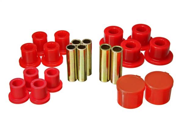 Energy Suspension - Energy Suspension 98-11 Ford Ranger 2/4WD Rear Leaf Spring Bushing Set - Red - 4.2156R