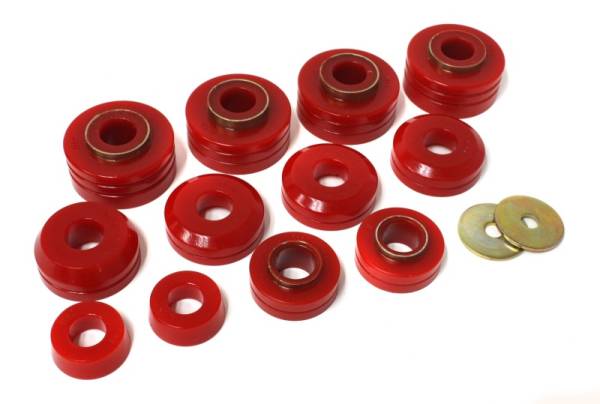 Energy Suspension - Energy Suspension Fd 4Wd Body Mounts - Red - 4.4104R
