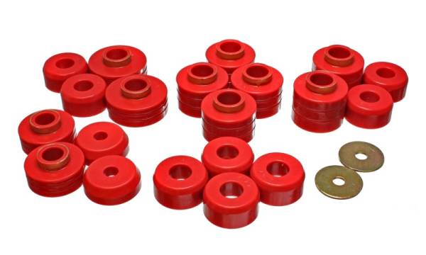 Energy Suspension - Energy Suspension 83-88 Ford Explorer/Bronco II 2WD / 84-90 Explorer/Bronco II 4WD Red Body Mount Se - 4.4105R