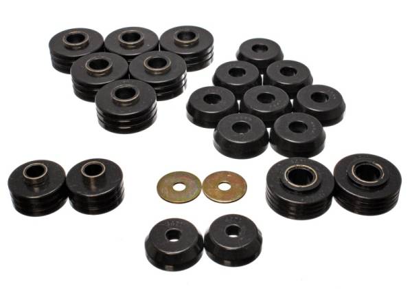 Energy Suspension - Energy Suspension 80-96 Ford Bronco 4WD Black Body Mount Set - 4.4109G