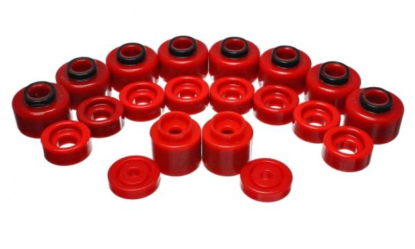 Energy Suspension - Energy Suspension Body Mount Set - Red - 4.4111R