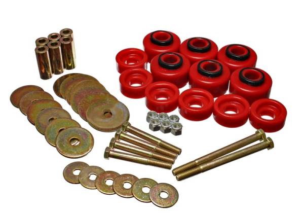Energy Suspension - Energy Suspension 97-03 Ford F-100/F-150 2WD/F250 2WD & L-Duty Red Body (Cab) Mount Set - 4.4113R