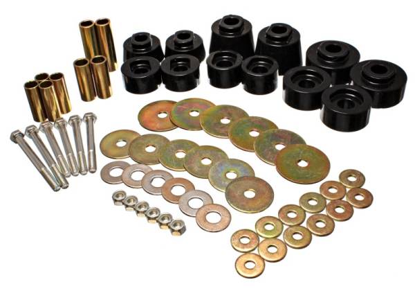 Energy Suspension - Energy Suspension Body Mount Set - Std. & Extra Cab - Black - 4.4117G