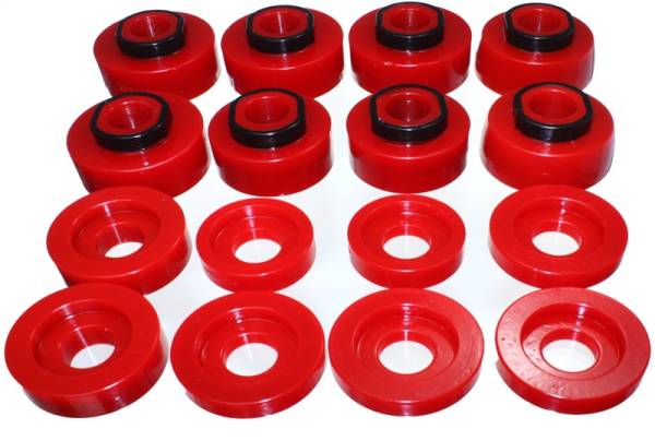 Energy Suspension - Energy Suspension 08-16 Ford F-250/F-350/F-450/F-550 Super Duty Crew Cab Red Body Mount Set - 4.4124R