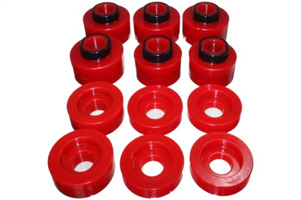 Energy Suspension - Energy Suspension 08-16 Ford F-250/F-350/F-450/F-550 Super Duty STD/Super Cab Red Body Mount Set - 4.4125R