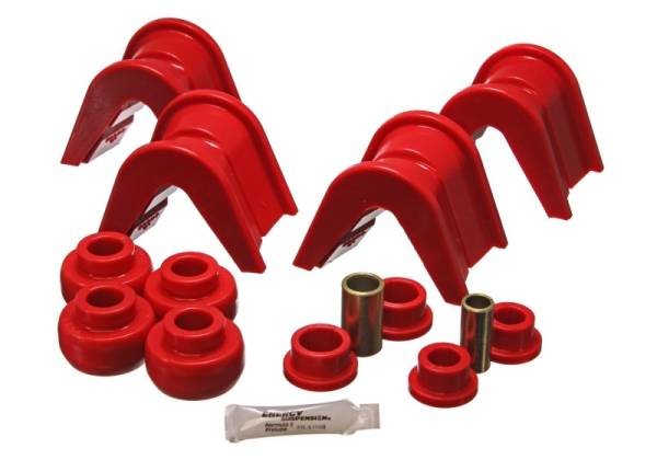 Energy Suspension - Energy Suspension 76-77 Ford Bronco/66-72 F-100/F-150 Red 4 Deg Offset Complete 14 Pc C-Bushing Set - 4.7105R