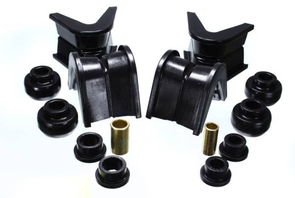 Energy Suspension - Energy Suspension 76-77 Ford Bronco/66-72 F-100/F-150 Black 7 Deg Offset Complete 14Pc C-Bushing Set - 4.7106G