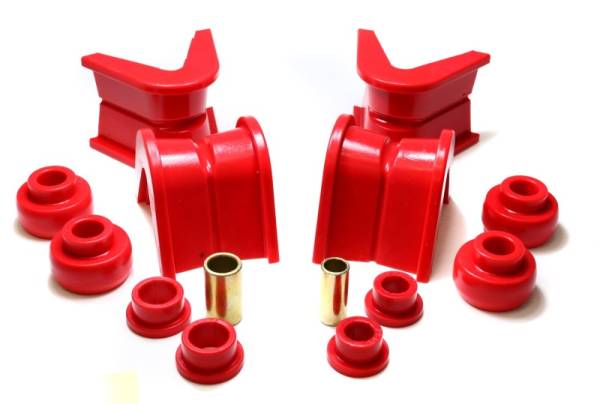 Energy Suspension - Energy Suspension 76-77 Ford Bronco/66-72 F-100/F-150 Red 7 Deg Offset Complete 14 Pc C-Bushing Set - 4.7106R