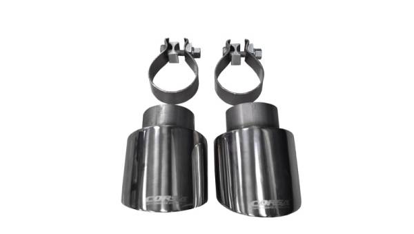 CORSA Performance - Corsa 10-14 Volkswagen R Mk6 Polished Two 4.0in Polished Pro-Series Tips - 14497