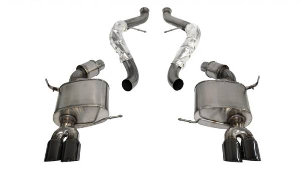 CORSA Performance - Corsa 2008-2012 BMW M3 Convertible E93 Black Sport Cat-Back Exhaust - 14568BLK