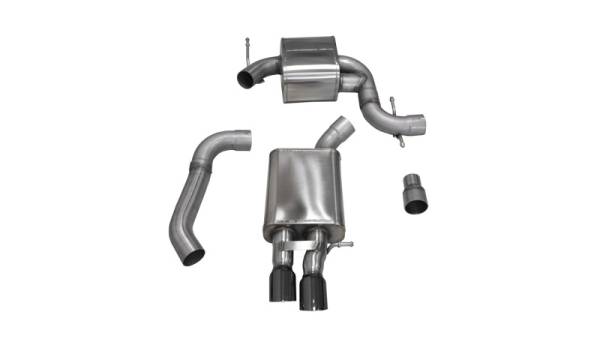 CORSA Performance - Corsa 06-10 Volkswagen GLI Mk5 Black Touring 3.0in Cat-Back Single Rear Exitn Black Pro-Seri - 14598BLK