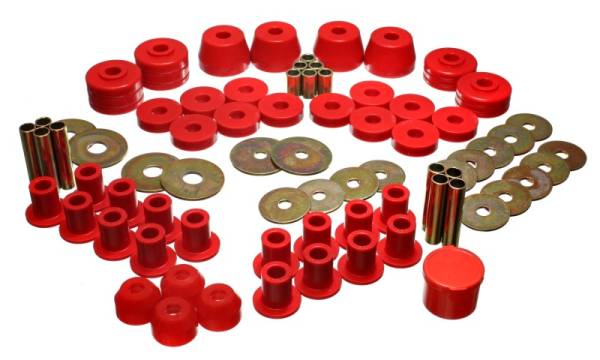 Energy Suspension - Energy Suspension 85-92 VW Golf/GTI/Jetta / 72-93 Dodge Ramcharger Red Hyper-flex Master Bushing Set - 5.18101R