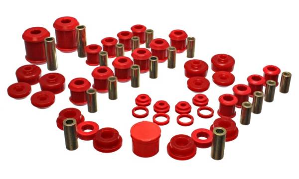 Energy Suspension - Energy Suspension 95-99 Mitsubishi Eclipse FWD/AWD Red Hyper-flex Master Bushing Set - 5.18107R