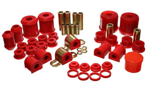 Energy Suspension - Energy Suspension 00-1/01 Mitsubishi Eclipse FWD Red Hyper-flex Master Bushing Set - 5.18110R