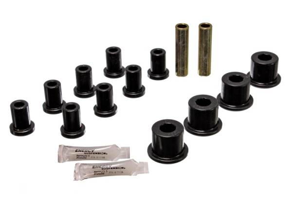 Energy Suspension - Energy Suspension Rear Spring And Shackle Bushng - Black - 5.2105G