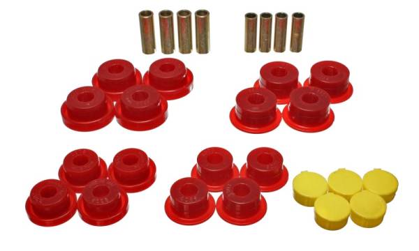 Energy Suspension - Energy Suspension Dodge Ram 99-01 1500/99-02 Ram 2500/3500 4WD Red Front End Control Arm Bushing Set - 5.3131R