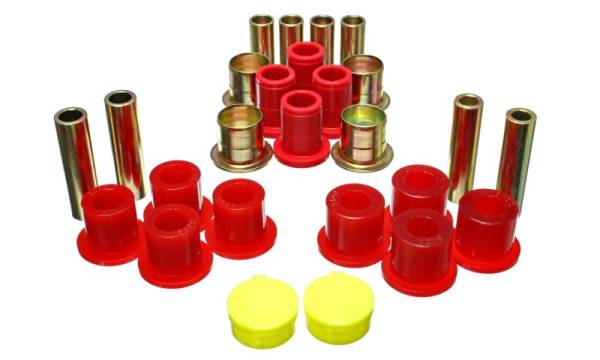 Energy Suspension - Energy Suspension 87-04 Dodge Dakota / 98-03 Durango 4WD Red Front End Control Arm Bushing Set - 5.3139R