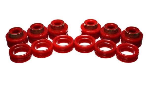 Energy Suspension - Energy Suspension 94-01 Dodge Ram 1500 / 94-02 Ram 2500/3500 Red Body (Cab) Mount Set - 5.4107R