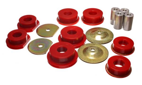 Energy Suspension - Energy Suspension Dodge 08-10 Challenger/ 07-10 Charger/05-08 Magnum RWD Red Rear Subframe Bushings - 5.4114R