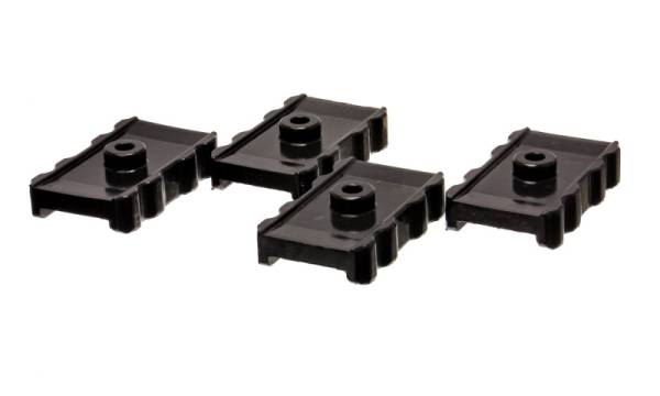 Energy Suspension - Energy Suspension 73-78 Chrysler Black Leaf Spring Isolator Set w/ Ribbed Sides - 5.6105G