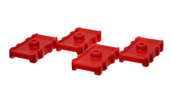 Energy Suspension - Energy Suspension 73-78 Chrysler Red Leaf Spring Isolator Set w/ Ribbed Sides - 5.6105R