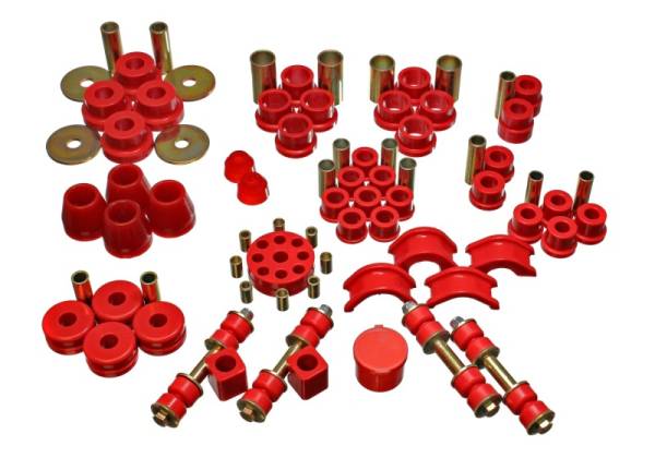 Energy Suspension - Energy Suspension 74-78 Nissan 260Z/280Z Red Hyper-Flex Master Bushing Set - 7.18102R