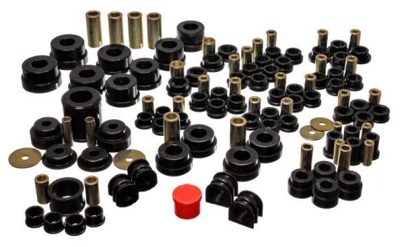 Energy Suspension - Energy Suspension 02-09 Nissan 350Z / 03-07 Infiniti G35 Coupe Black Hyper-Flex Master Bushing Set - 7.18108G
