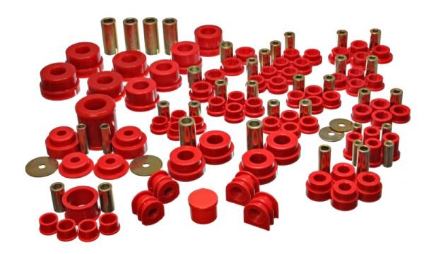 Energy Suspension - Energy Suspension 02-09 Nissan 350Z / 03-07 Infiniti G35 Coupe Red Hyper-Flex Master Bushing Set - 7.18108R