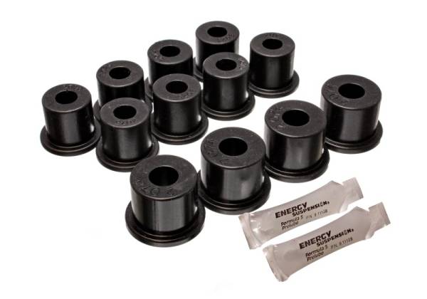 Energy Suspension - Energy Suspension 80-86 Nissan 720 & Hardbody Pickup 2WD Black Rear Leaf Spring Bushing Set - 7.2101G