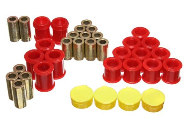 Energy Suspension - Energy Suspension 95-98 Nissan 240SX (S14) Red Rear Control Arm Bushing Set (Must reuse existing out - 7.3119R