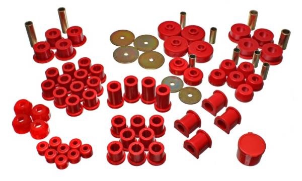 Energy Suspension - Energy Suspension 79-85 Toyota 4WD Pickup (Except T-100 & Tundra)  Red Hyper-Flex Master Bushing Set - 8.18102R