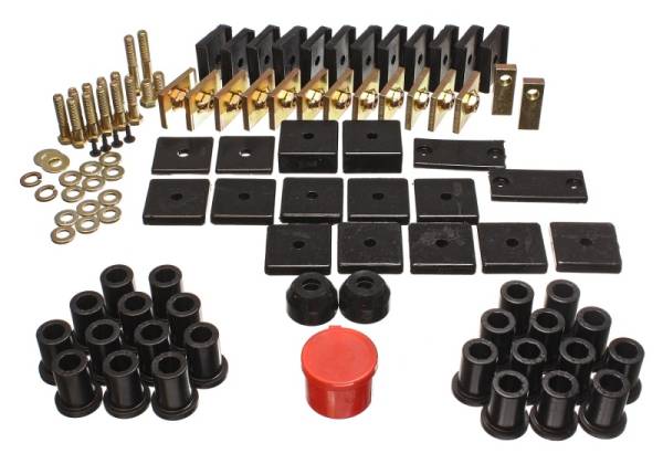 Energy Suspension - Energy Suspension 64-78 Toyota FJ40 Land Cruiser Black Hyper-Flex Master Bushing Set - 8.18105G