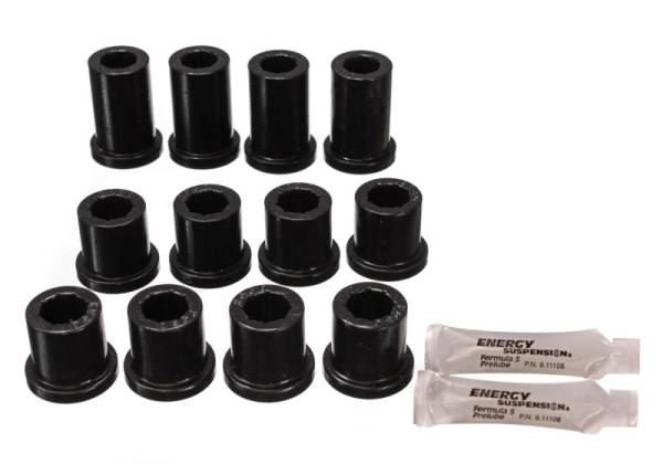 Energy Suspension - Energy Suspension 84-85 Toyota 4Runner 2 & 4WD Black Front Leaf Spring Bushing Set - 8.2102G