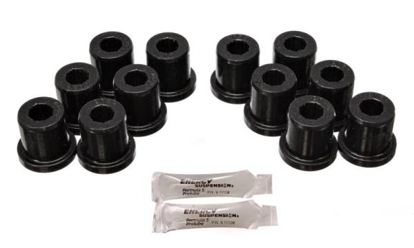 Energy Suspension - Energy Suspension 81-89 Toyota FJ40/FJ60 Landcruiser 2/4WD Blk Front Leaf Spring Bushing Set - 8.2106G