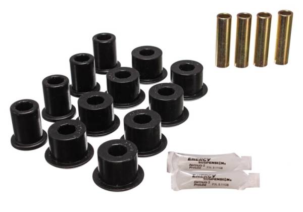 Energy Suspension - Energy Suspension 95-97 Toyota Tacoma / 89 4Runner / 89-95 Pick Up Black Rear Leaf Spring Shackle Bu - 8.2108G