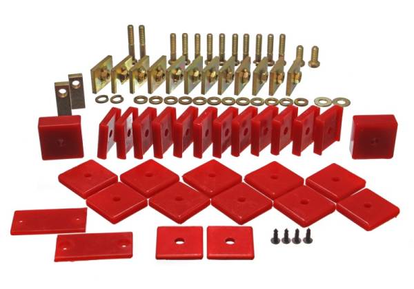 Energy Suspension - Energy Suspension Toy Land Cruiser Bodymount Set - Red - 8.4104R