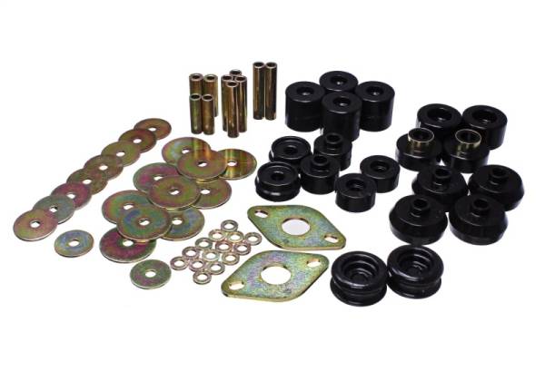 Energy Suspension - Energy Suspension 96-99 Toyota 4Runner 2WD/4WD Black Body Mount Bushing Set - 8.4111G
