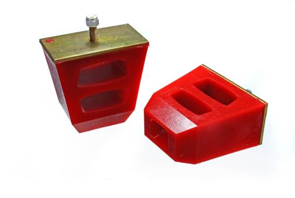 Energy Suspension - Energy Suspension Universal 4.5in Tall x 4.5in Long x 2.5in Wide Red Bump Stops (2 per set) - 9.9104R