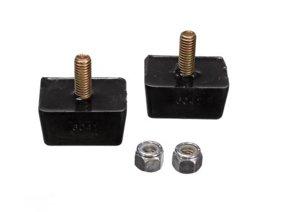 Energy Suspension - Energy Suspension Univ Blk 7/8in H x 1-7/8in L x 1-3/8in W Low Profile Rectangular Bump Stops (2 ea) - 9.9118G