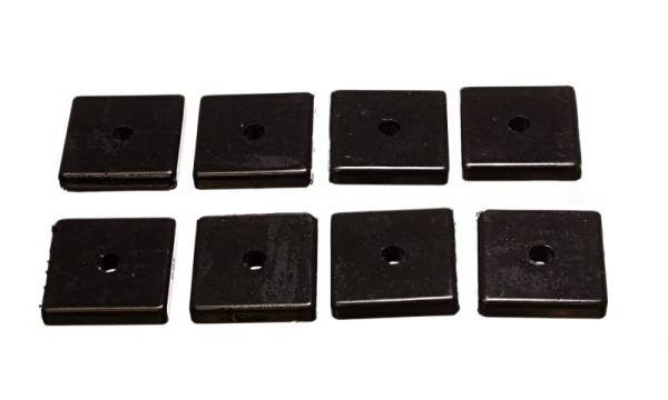 Energy Suspension - Energy Suspension Square Pad Set 2-1/16in Length x 2-1/16in Width x 3/8in Hole ID x 3/8in H-Black - 9.9534G