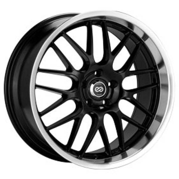 Enkei - Enkei Lusso 20 x 8.5 40mm Offset 5x120 72.6 Bore Black w/ Machined Lip Wheel - 469-285-1240BK