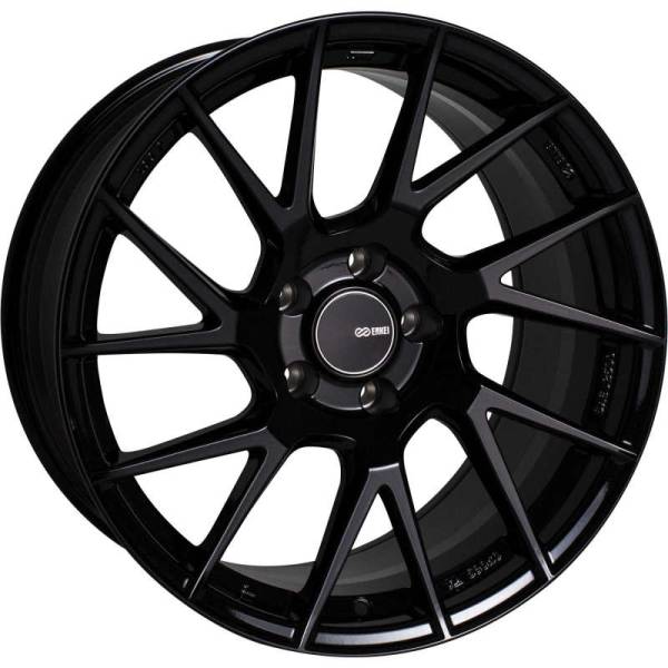 Enkei - Enkei TM7 18x8.0 5x112 45mm Offset 72.6mm Bore Gloss Black Wheel - 507-880-4445BK