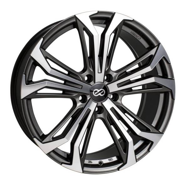 Enkei - Enkei Vortex 5 Wheel 17x7.5 45mm Offset 5 x 100 72.6mm Bore - Anthracite Machined - 510-775-8045AM