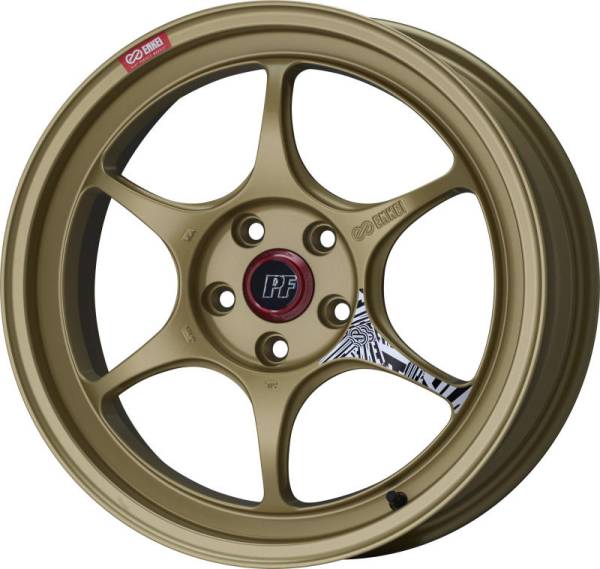 Enkei - Enkei PF06 18x9in 5x114.3 BP 42mm Offset 75mm Bore Gold Wheel - 545-890-6542GG