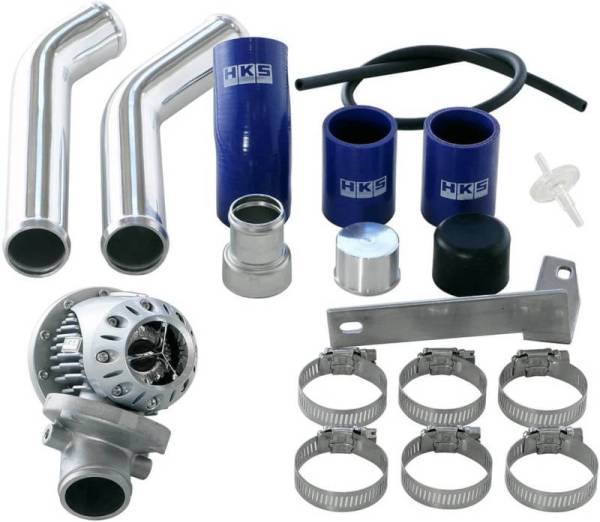 HKS - HKS 08+ Evo 10 SSQV4 BOV Kit Includes 2 Polished Aluminum Pipes - 71008-AM015